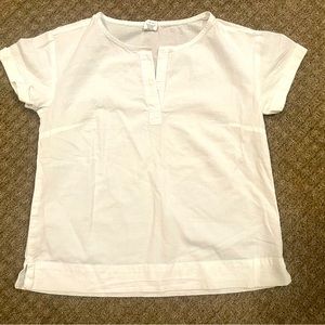 White Crewcuts size 12 kids white cotton top